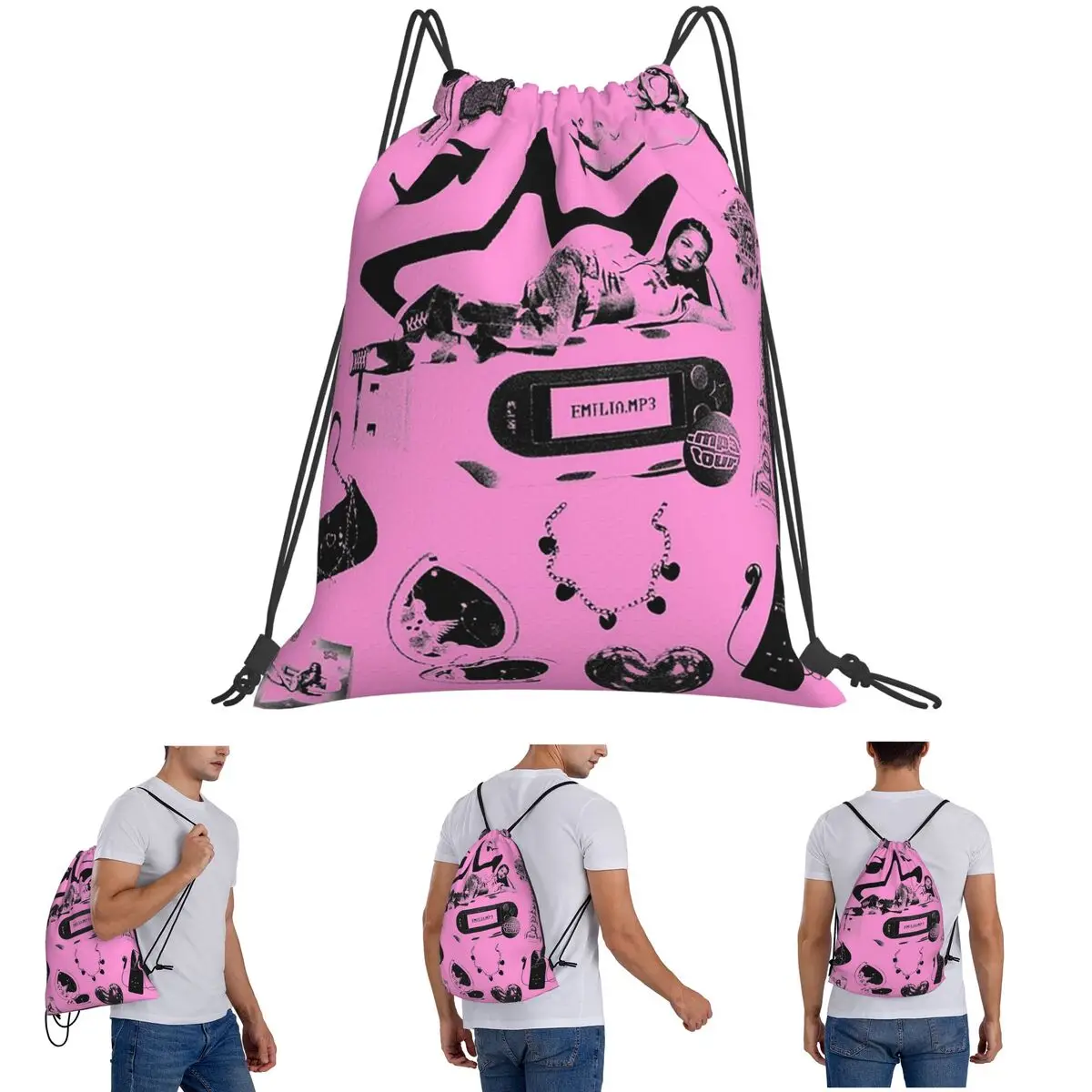 

Emilia Mernes Y2k Elements рюкзаки многофункциональный комплект на шнурке карманная сумка для мелочей сумки для книг для мужчин и женщин школьные