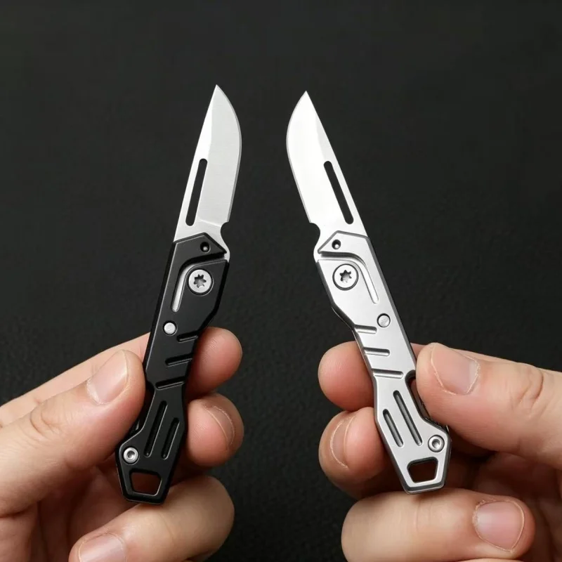 

Mini EDC Folding Pocket Knife with Bottle Opener, Stainless Steel Sharp Cutter, Portable Daily Carry Tool, Ideal Gift for Men