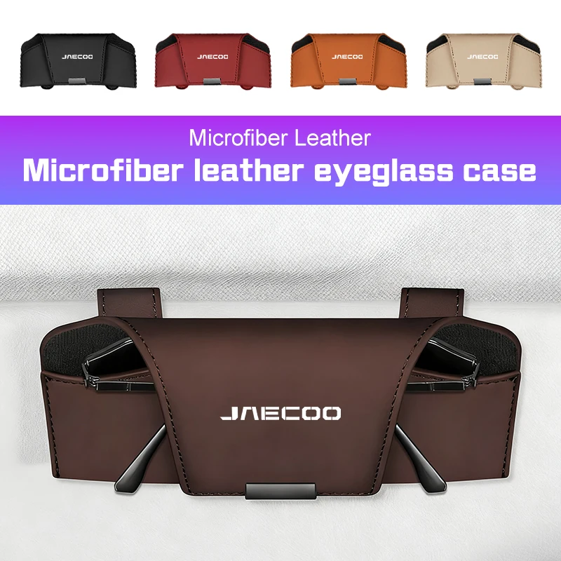 

Sunglasses Box Magnetic Leather Car Visor Glasses Case For Chery Jaecoo J7 J8 2023 2025 Universal Glasses Case Car Accessories
