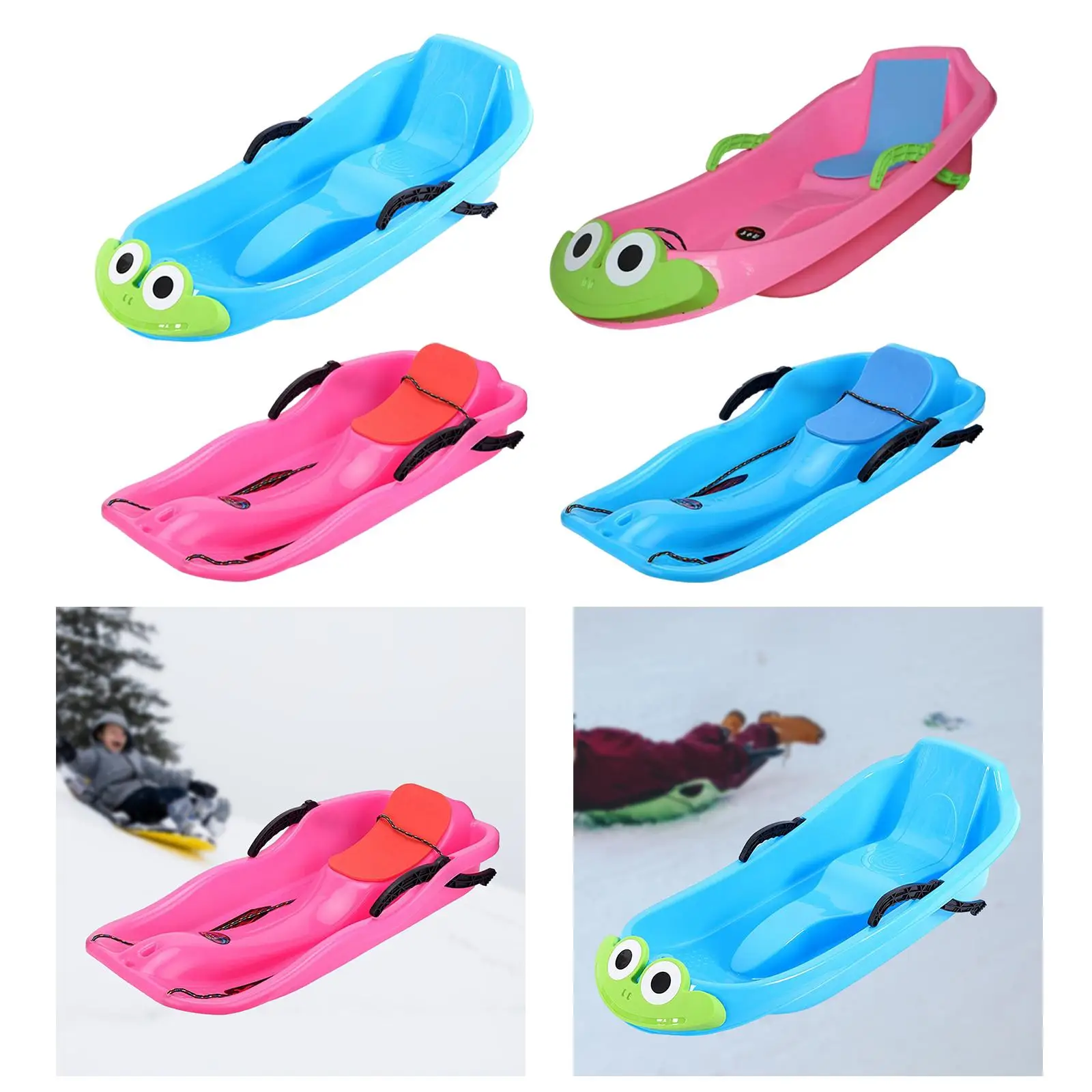 Performed Snow Sled Sand Sliding Durable Ski Board, Non-Slip Sled Snowboard,