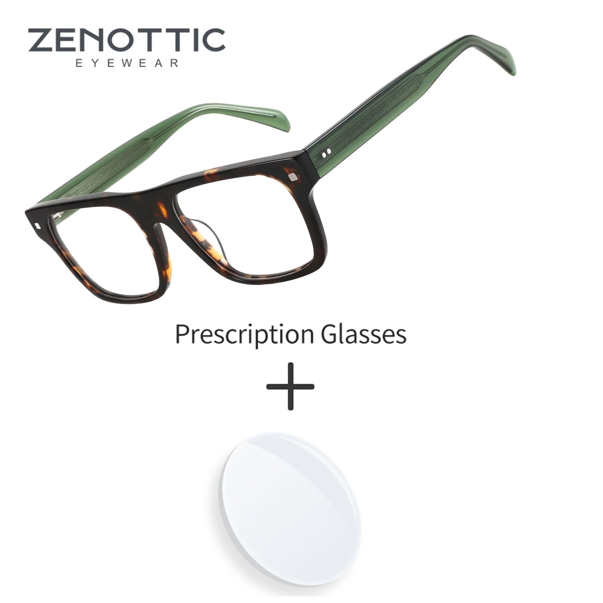 zenottic-男性-m-サイズ-スクエア-アセテート-処方メガネ-近視-フォトクロミック光学軽量アイウェア