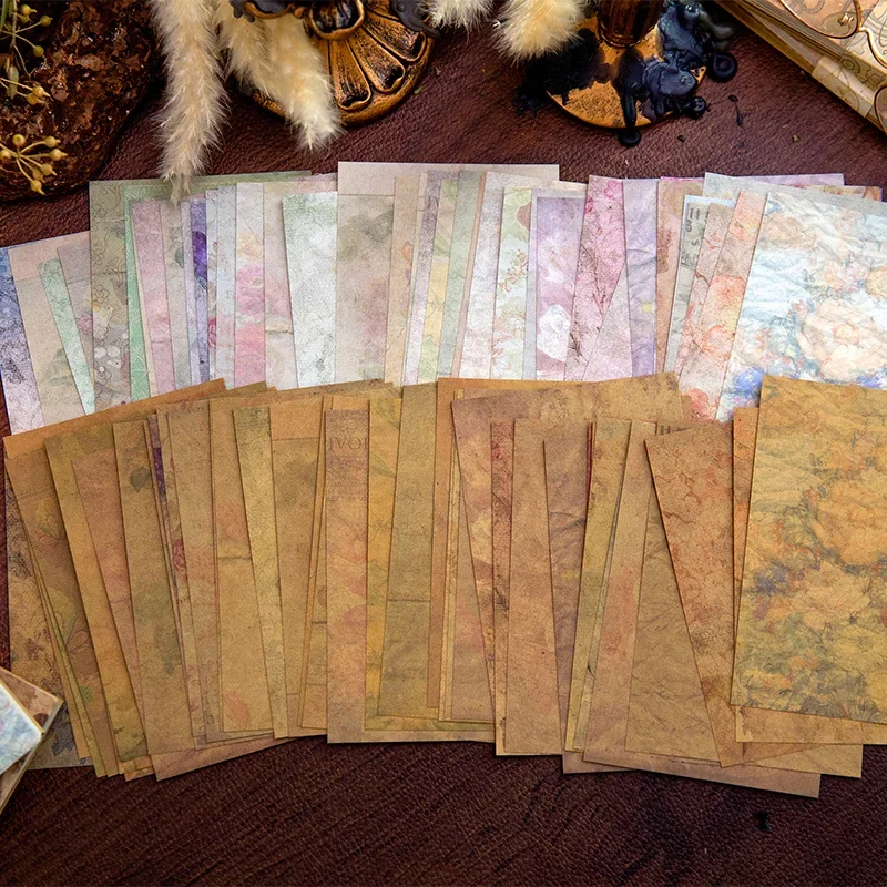 Handmade Background Material Paper, Textura Artística Retro, Decoração Handmade Tent, Backing Collage, 6 modelos, 30 pcs