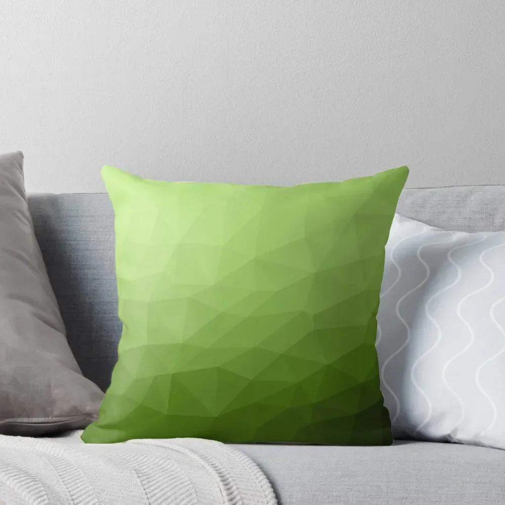 Greenery green ombre gradient geometric mesh pattern Throw Pillow Pillowcases Cushion Covers Sofa Pillowcases For Pillows pillow