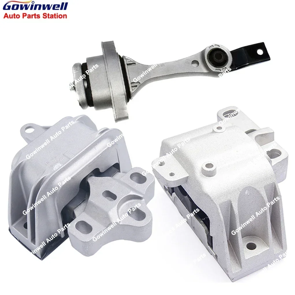 3pcs Engine Gearbox Support Motor Mounts For Audi TT VW Beetle Golf GTI Jetta 1.8 2.0 98-06 1J0199262BG 1J0199851AA 1J0199555AL