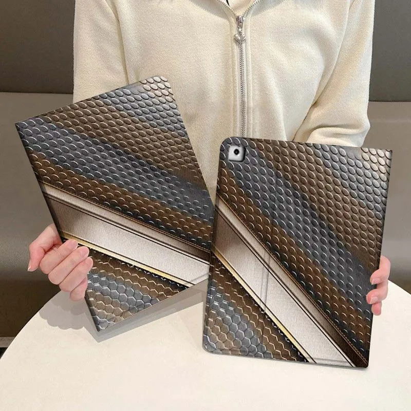 

Metal design style pattern Tablet Case For iPad Pro Air Mini 1 2 3 4 5 6 7 7th 8th 9th 10th 11th 10.2 9.7 10.5 10.9 11 2024 2025