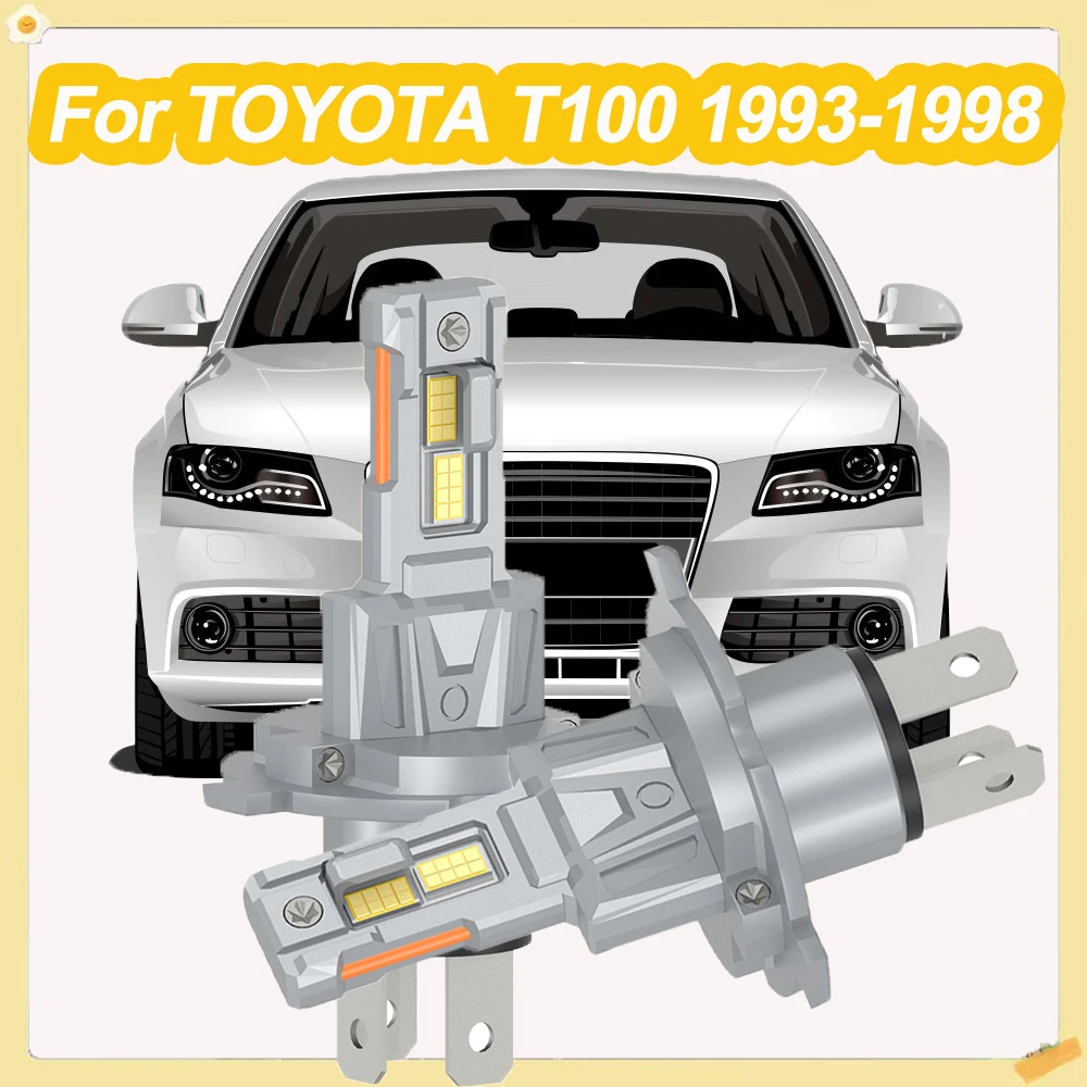

For TOYOTA T100 1993-1998 H4 High Low Beam LED Headlight Kit Bulb 1 Copper tube 3570 CSP Auto Light 6000K Super White HeadLamp