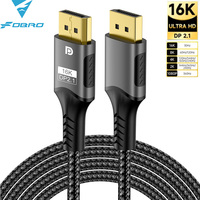 FDBRO 16K DP 2.1 8K@120Hz/60Hz 4K@240Hz 80Gbps HDR Video Audio Displayport Cable for Laptop Xbox Projector Gaming Monitor