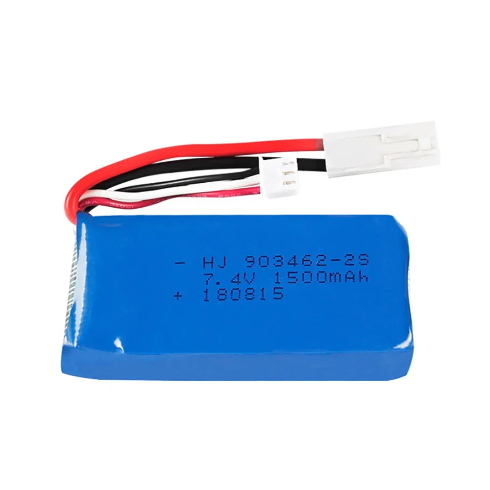 7.4V 1500mAh Lipo battery For FT009 Remote Control Boat Speedboat FX067C 2S 7.4 V 903462 battery