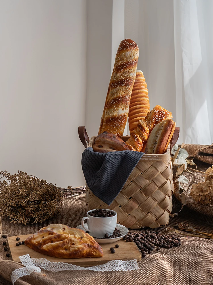 Simulation bread food model French stick European bag shooting props soft fragrance model room kitchen baking shop window