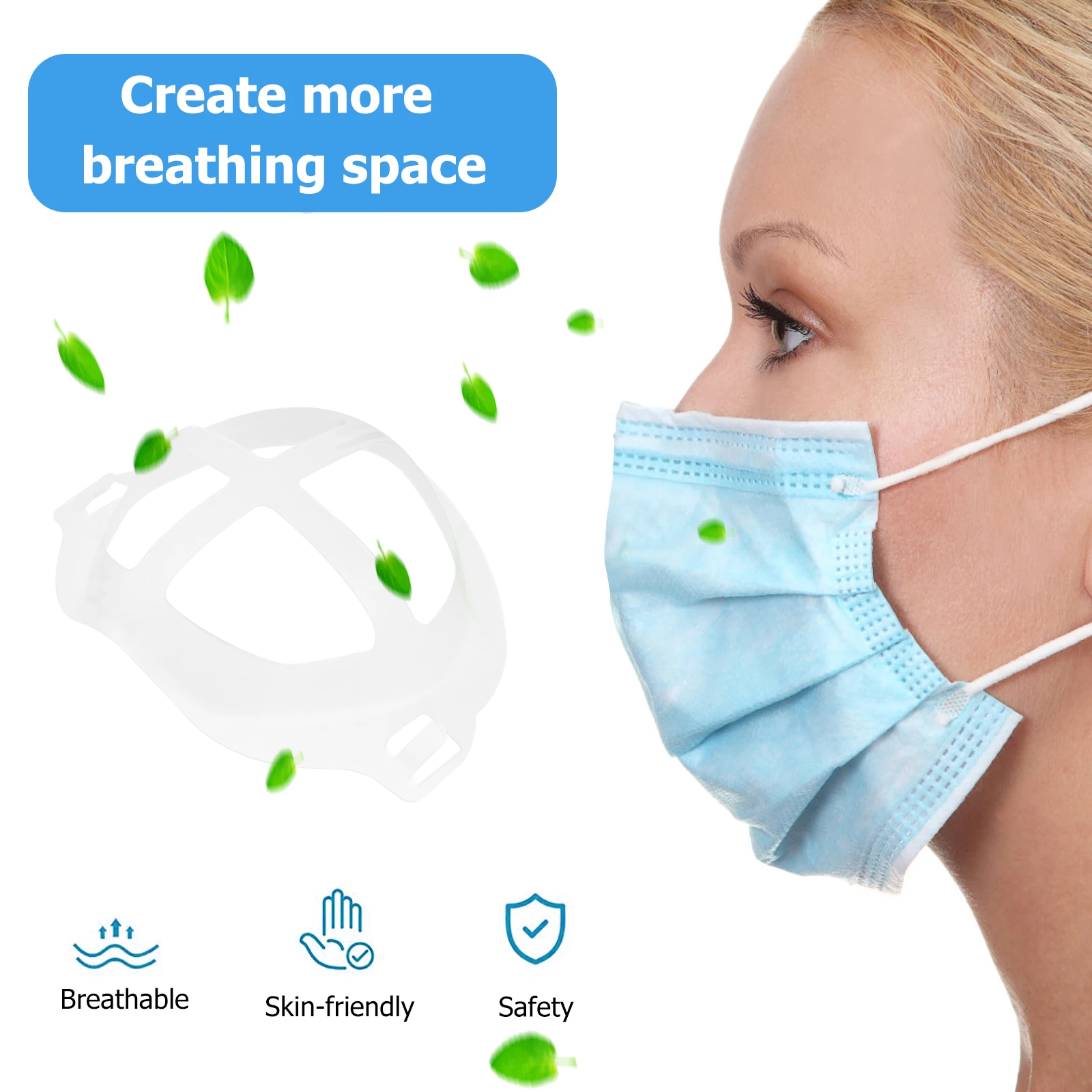 15 Pcs Mask Bracket Inner Support Washable Reusable Breathing Lipstick Friendly Soft Plastic DIY Craft Supplies