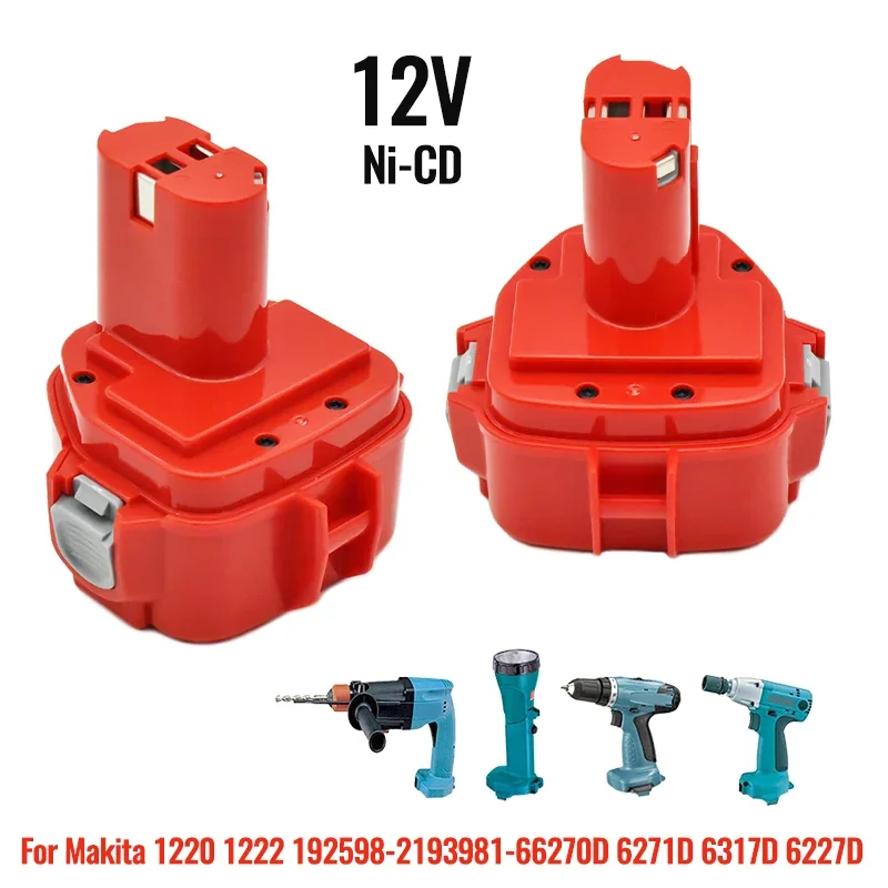 New Original 12800mAh 12V Ni-CD 6.8Ah Replacement Power Tool Battery for Makita 12V Battery PA12 1220 1233 1201 1222 1223 1235