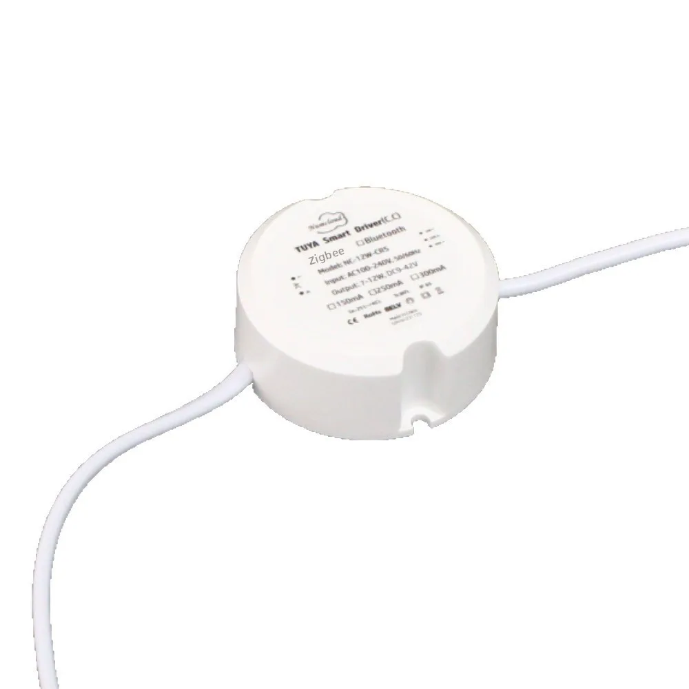 Constant-Current CC 7W12W Mini Round Plastic-Encased TUYA for Zigbee Smart Dimming Color-Tuning Commercial Lighting Power Supply