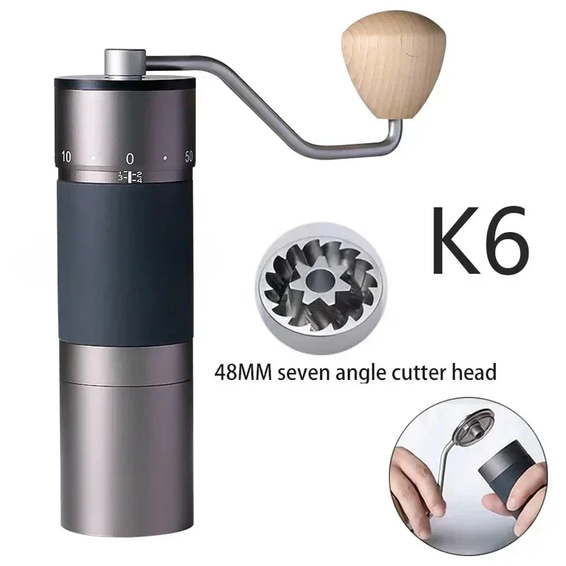 K6 K4 Manual Coffee Grinder Espresso Machine Professional Portable Coffee Bean Grinder Camping Travel Coffeeware Gift