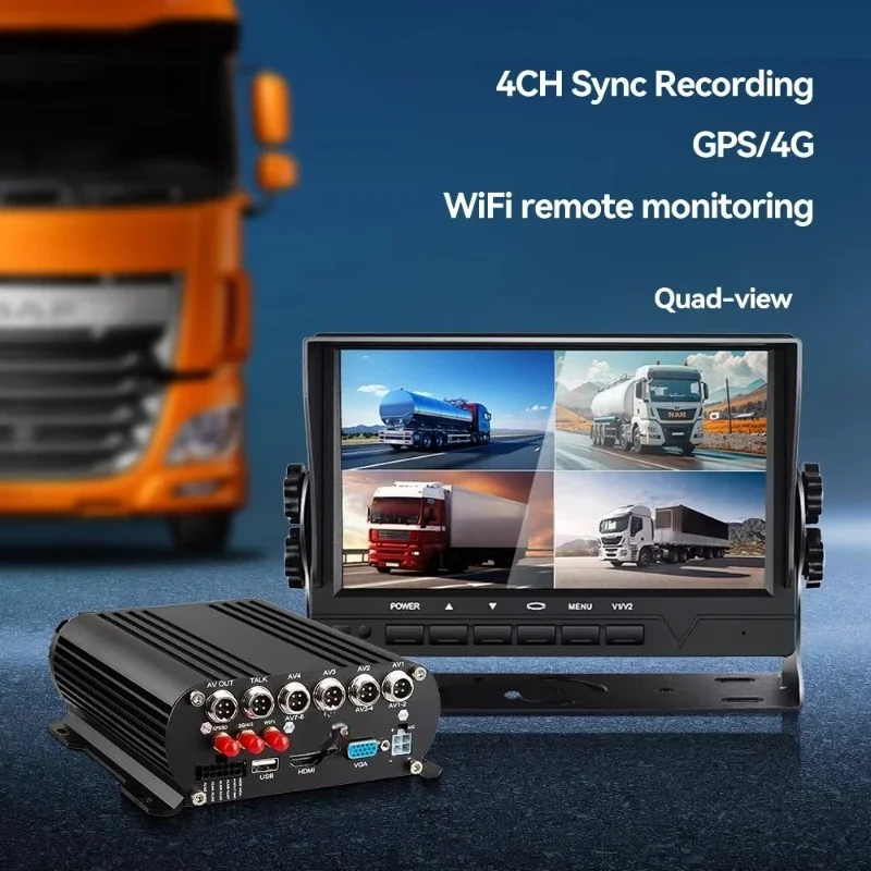 

Equipped with 4G GPS and WIFI-ADAS, night vision, real-time tracking for trucks, buses, and logistics vehicles, and a 4CH 1080P