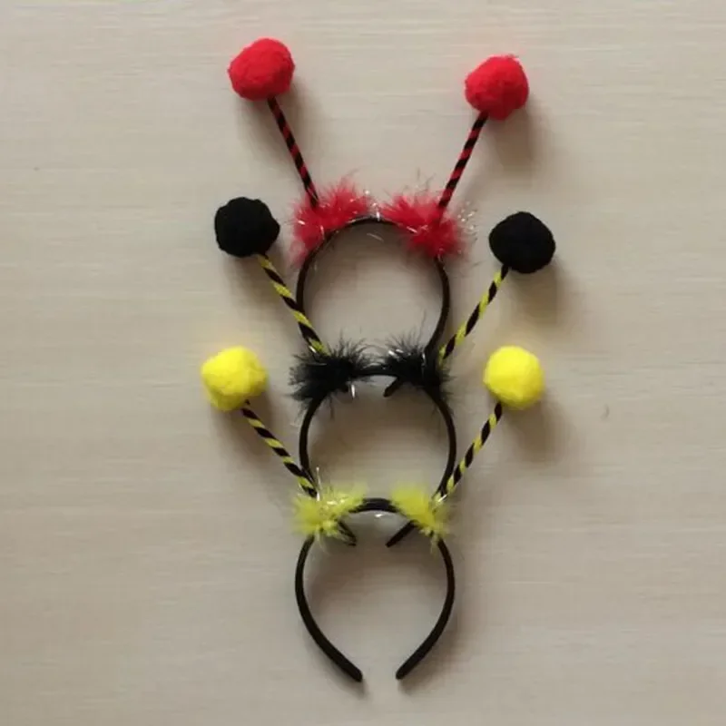 10pcs Party Bee Ladybug Headband  Children Performance Antenna Birthday Animal Cosplay Hair Bands Halloween