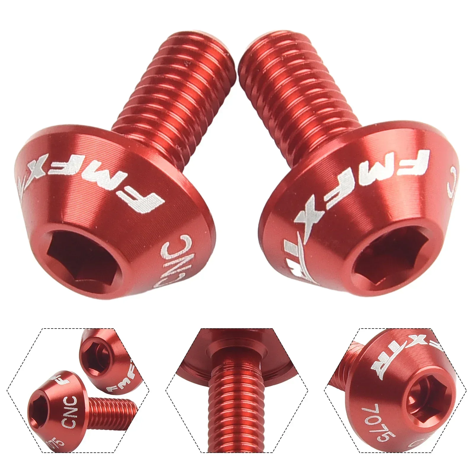 Upgrade Your Cycling Experience With Our Aluminum Alloy M5*12 Bicycle Bottle Cage Screw Set Packed With 2 Screws