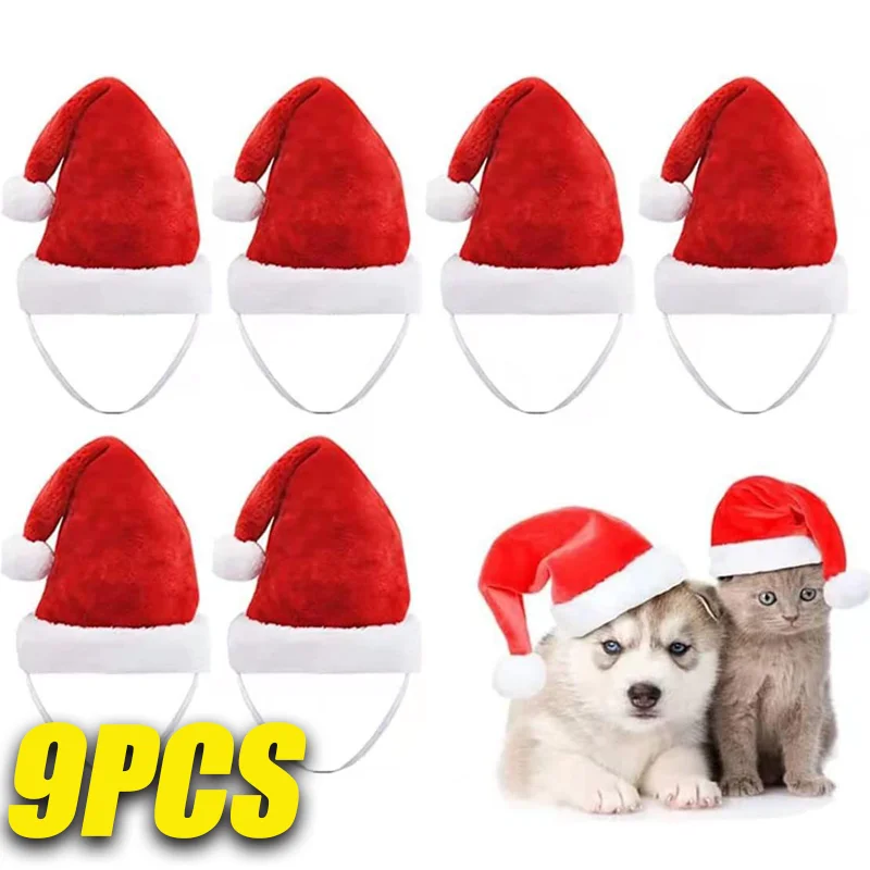 Christmas Pet Cat Dog Santa Hat Pet Costume Ornaments   Christmas Party Pet Supplies Cosplay Hat  Christmas Decoration