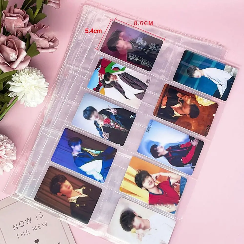 Multiple Pockets A4 Kpop Photocard Binder Transparent DIY Photo Album Refill Pages 4 Hole 4 Ring PP Photocard Holder Home Decor