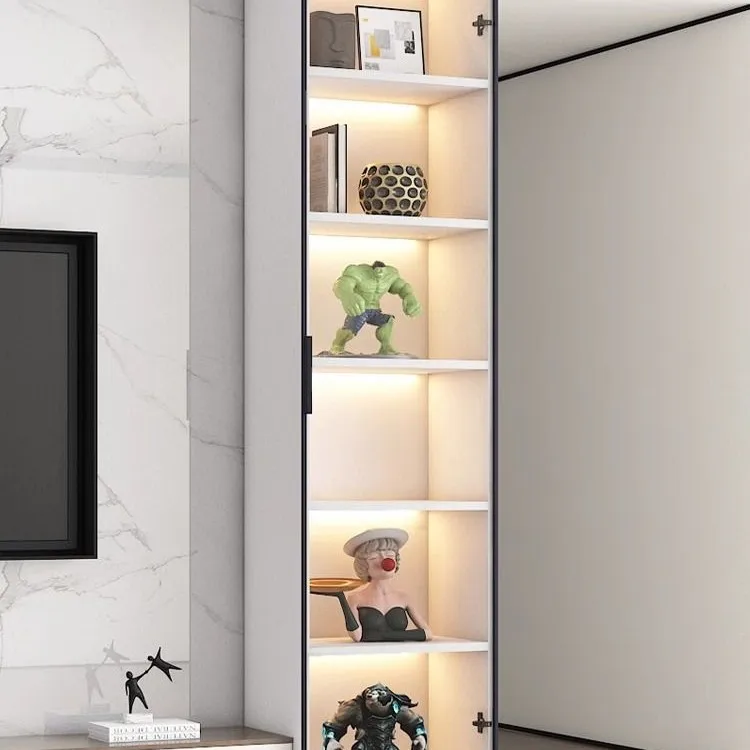 xx-Bookcase display cabinet Floor-to-ceiling wine cabinet Household living room glass door^