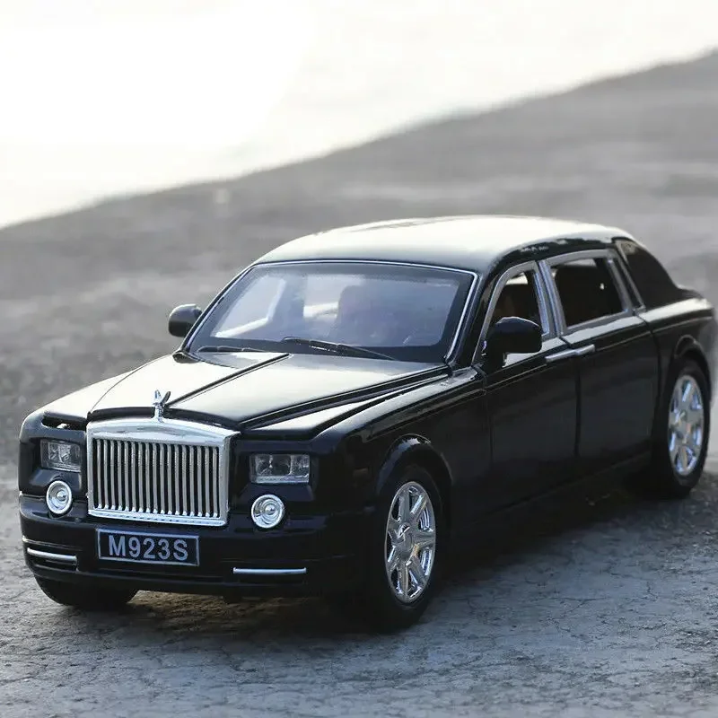 XLG Models For 1:24 Rolls-Royce Phantom 1:24 Diecast Model Car Toy Sound&Light Black/Red New in Box Gift