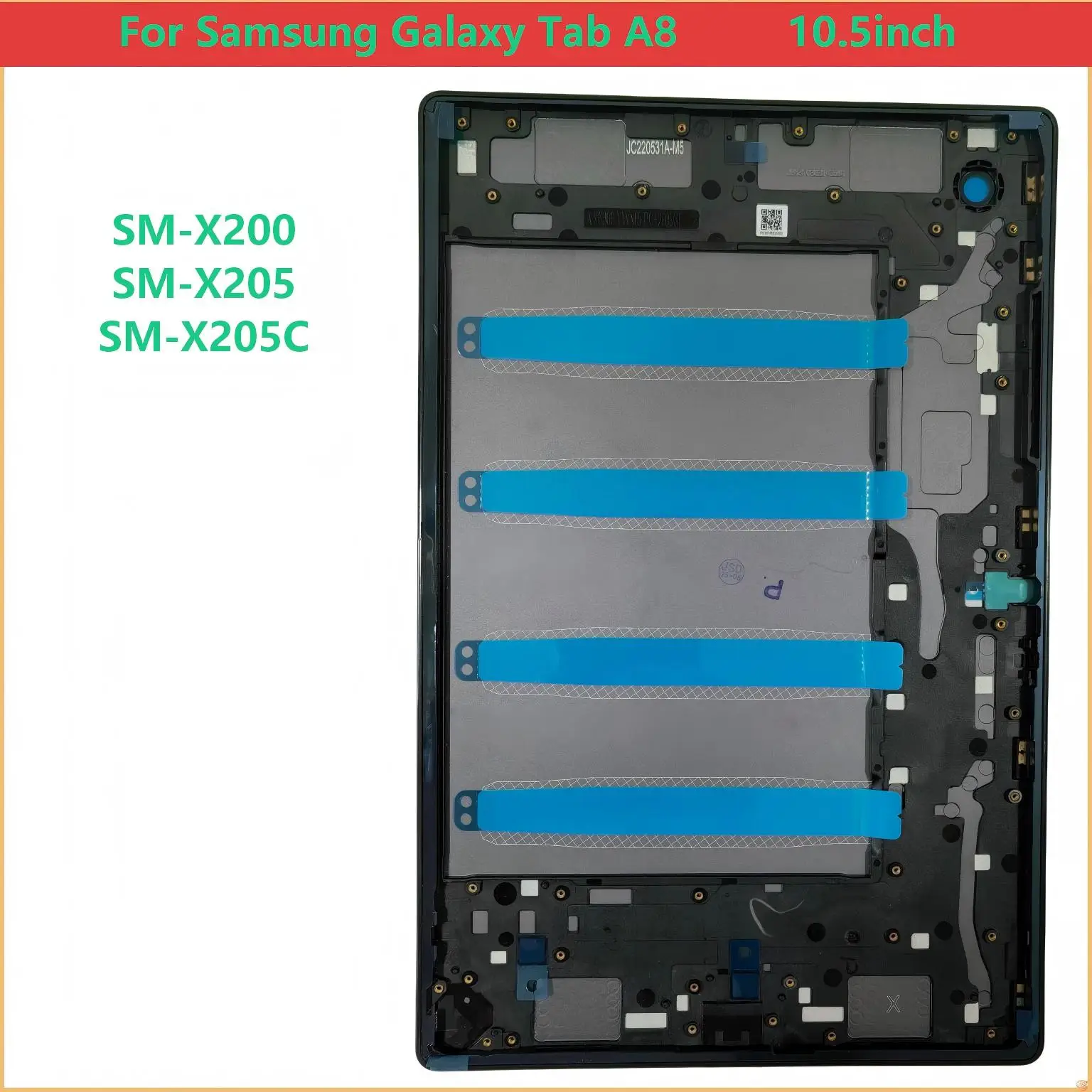 

ORI Shell back For Samsung Galaxy Tab A8 10.5 SM-X200 SM-X205 SM-X205C Battery Cover Back Case Accessory Replacement