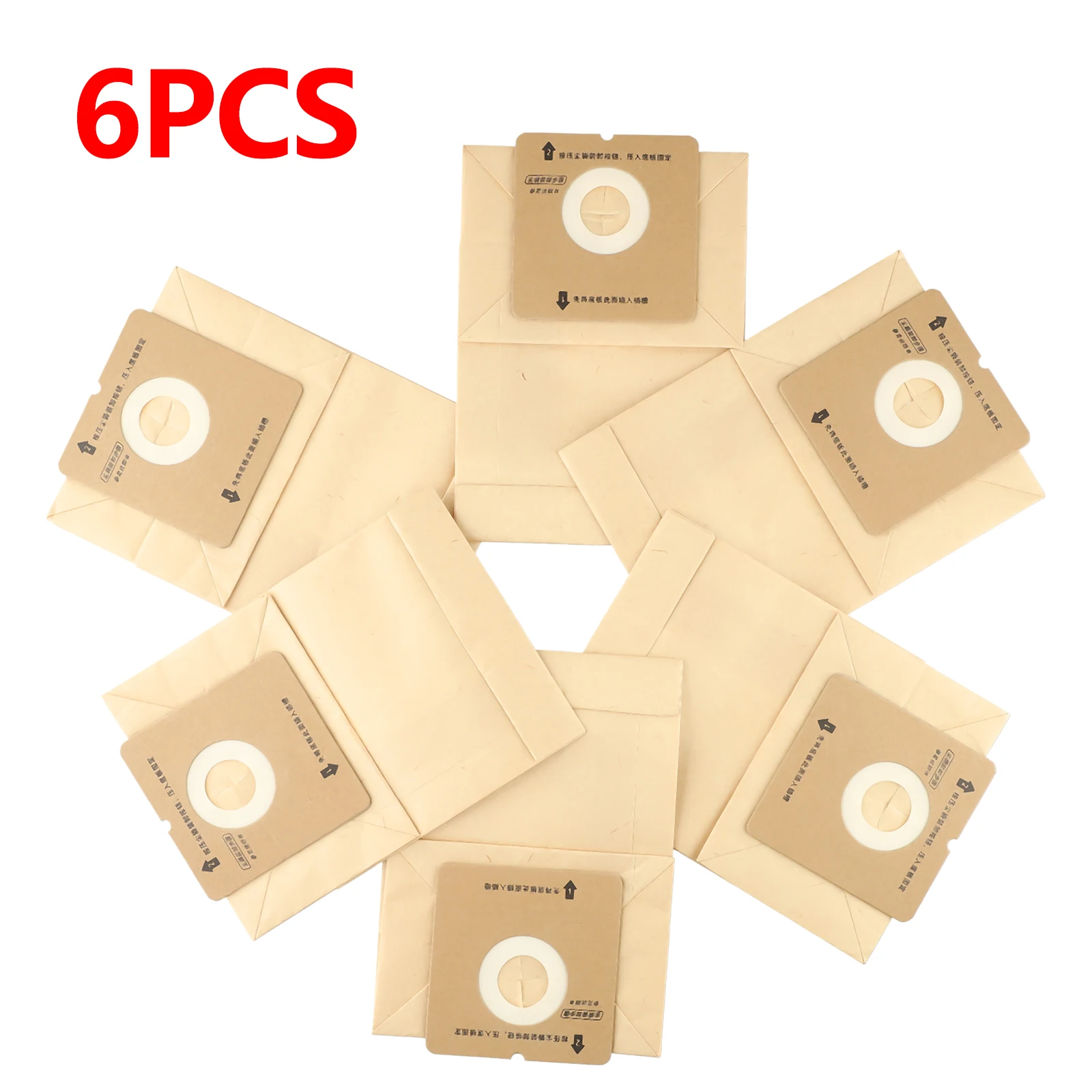 6Pcs Dust Bags For Rowenta ZR0049/ZR0007 RO1121 RO1122 Vacuum Cleaner Household Cleaning Replacement