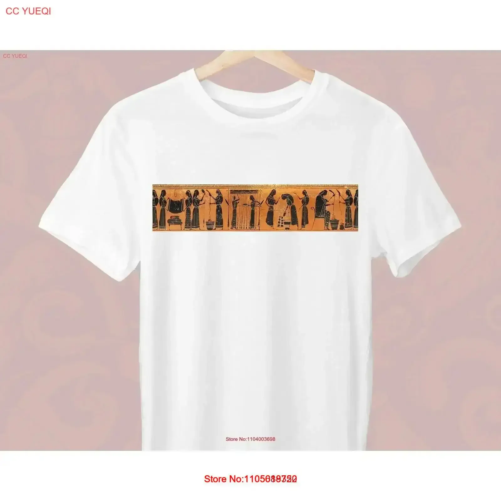 Griechisches Weavers T-Shirt für einen hochwertigen, trendigen, stilvollen Vintage-Look, gewaschen, dehnbar, Herrenmode, Designerkleidung, Grafik-Vintage.