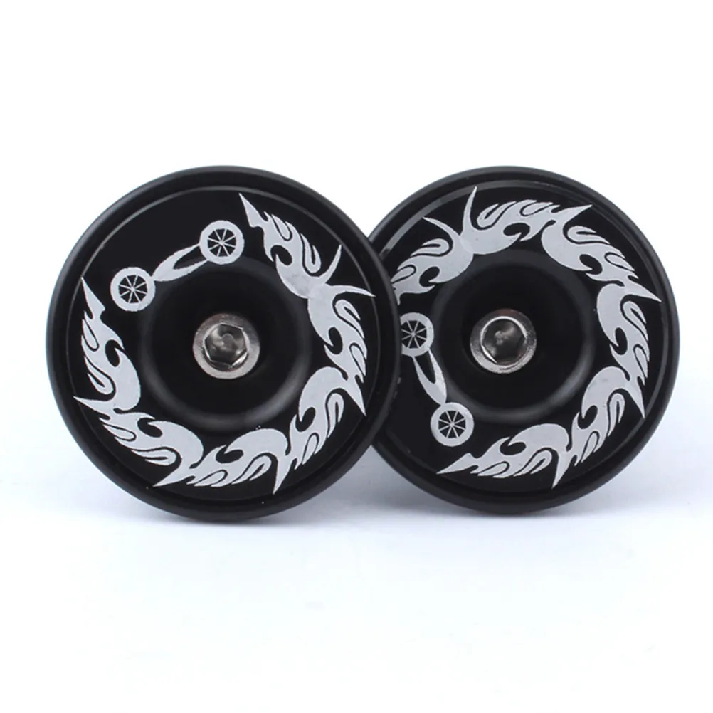 

Pair of Bicycle Handlebar Plugs Aluminum Alloy Black Finish Precision Fit for Most Handlebars Road City Bike Handlebar End