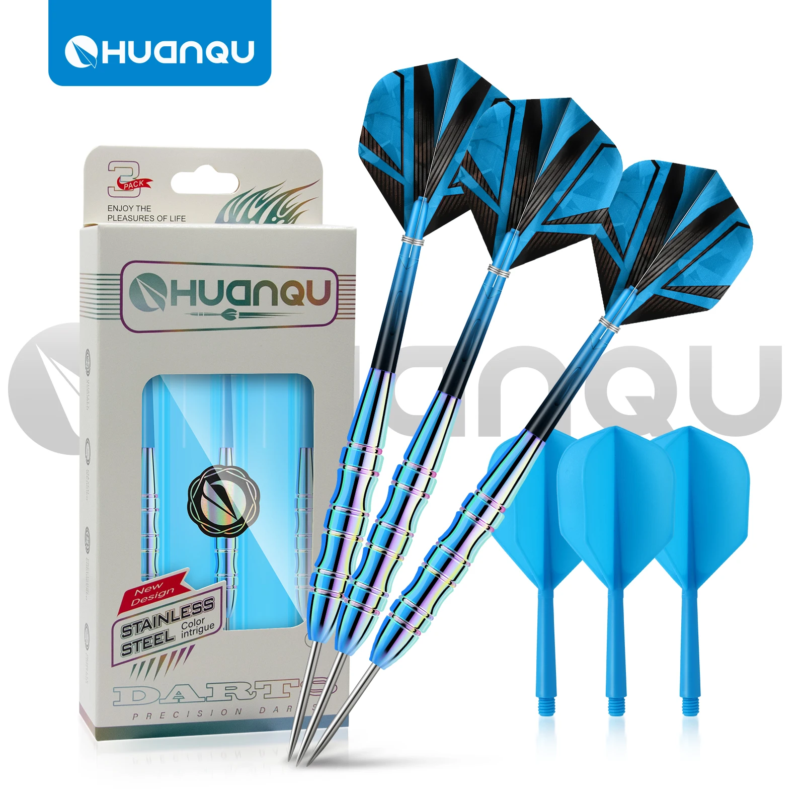 22g Professional Stainless Steel Dart Set with Colorful Dart Barrels and Integrated Tail Wings, Includes Extra Dart Shafts and Wings, Suitable for Professional Competitive Training, Comes with a Portable Dart Storage Box, Ideal for Bar and Home Party Entertainment Games, Precise Throwing, the First Choice for Dart Enthusiasts, Holiday Gifts, Birthday Gifts