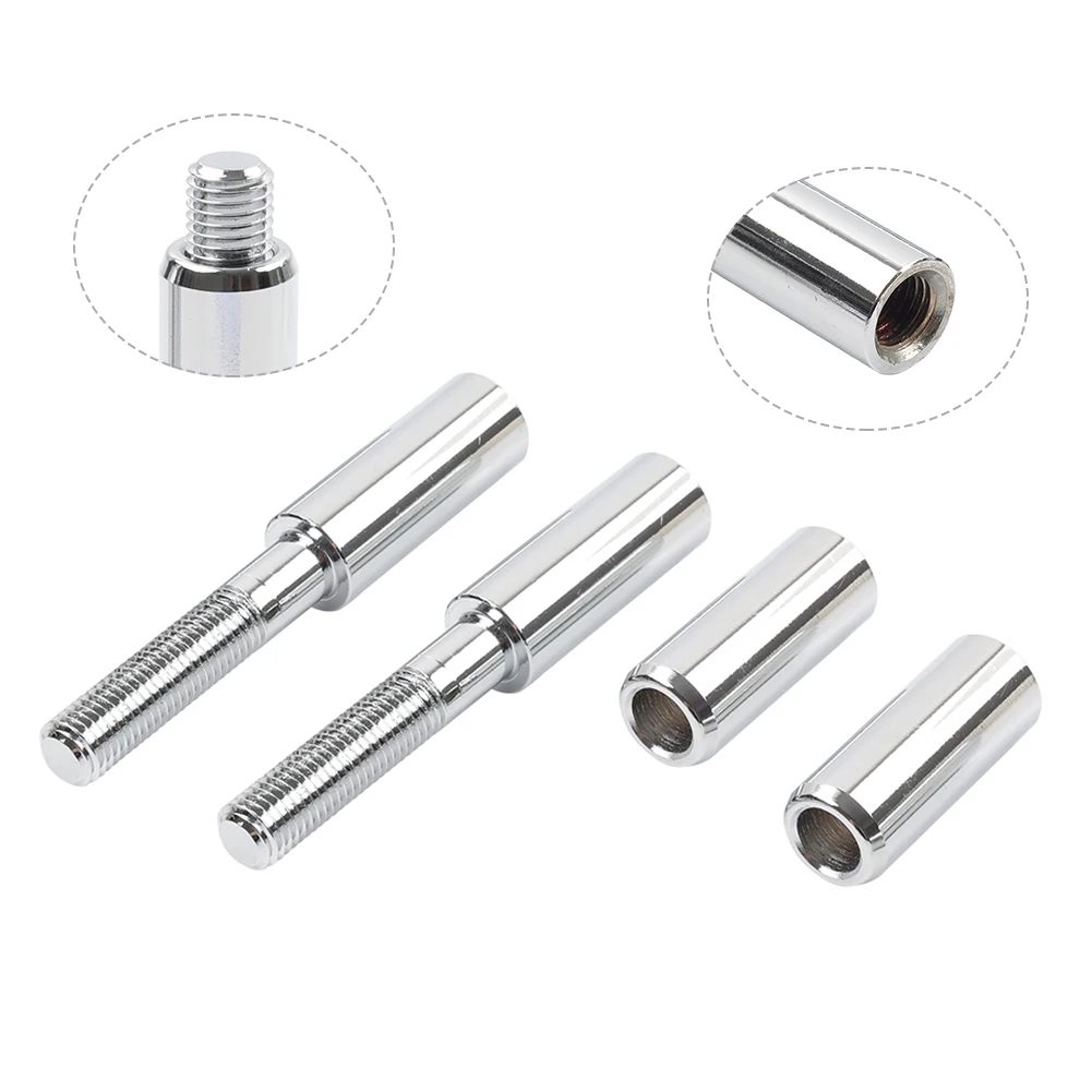 1Pair Motorcycle 2" Mirror Extension Kit Chrome Aluminum 91907-87 for Harley Davison Softail Sportster Dyna Touring Models