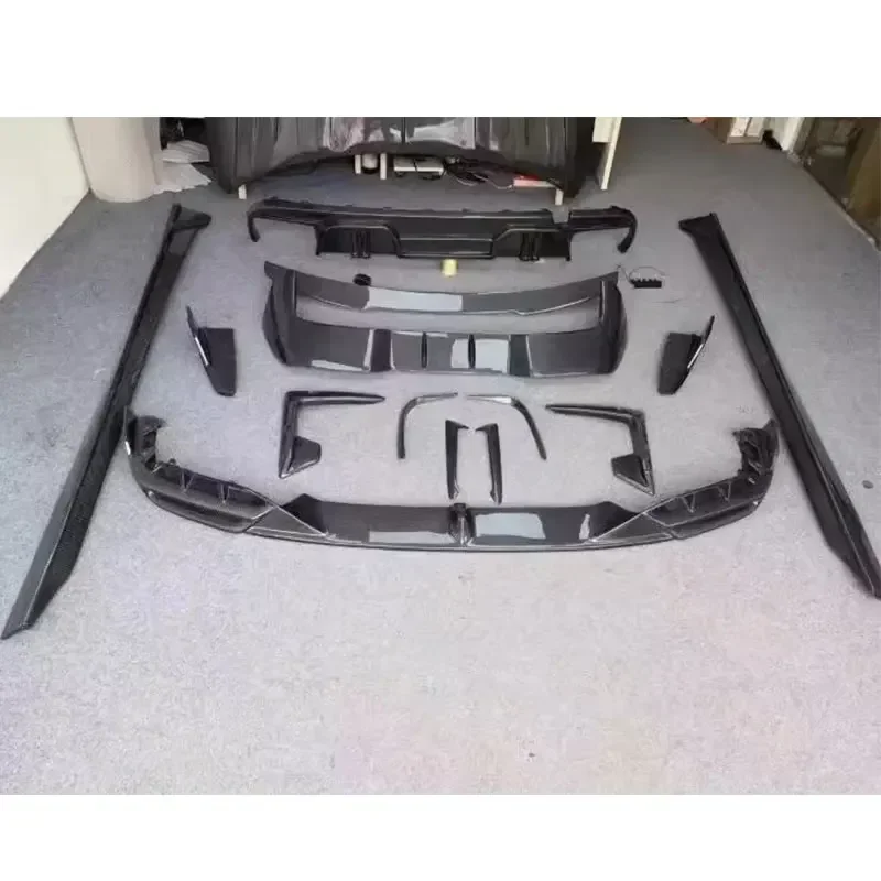 

For BMW F95 X5M Real Carbon Fiber Front Lip Rear Diffuser Bumper Side Skirt Spoiler Body Kit
