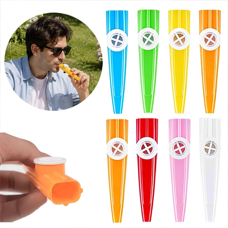 Bulk Set Colorful Plastic Kazoo Instruments 5~20PCS – Durable Mouth Kazoos for Singing Accompaniment, Classroom Music Props TMZ