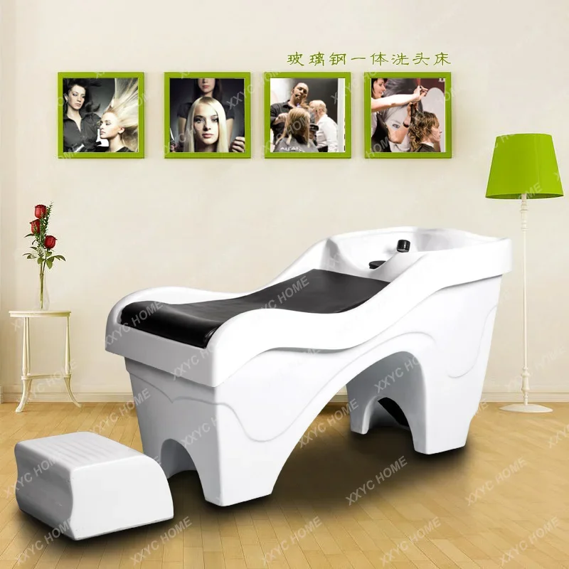 Hair salon barber shop special fiberglass integrated shampoo bed, factory direct sales shampoo bed