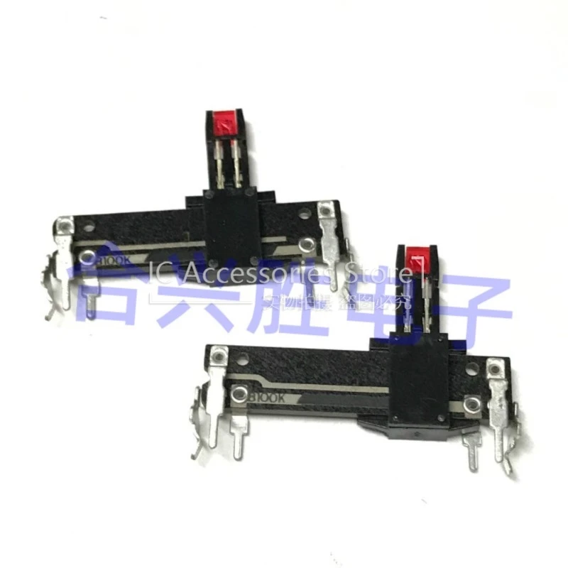 

3PCS 40MM Straight Sliding Potentiometer Audio Radio Tape Recorder Fader B100K With Light