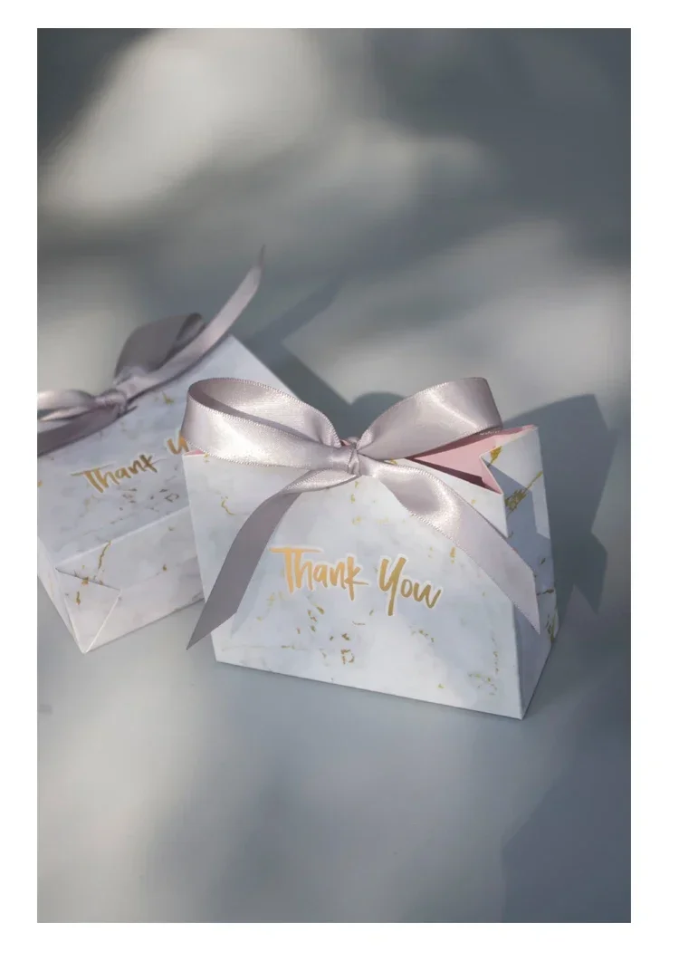 Neue Kreative Mini-Geschenkbox aus Grauem Marmor für Partys, Babypartys, Papier-Schokoladenverpackungen/Hochzeitsgeschenke, Bonbonschachteln – Detail 5
