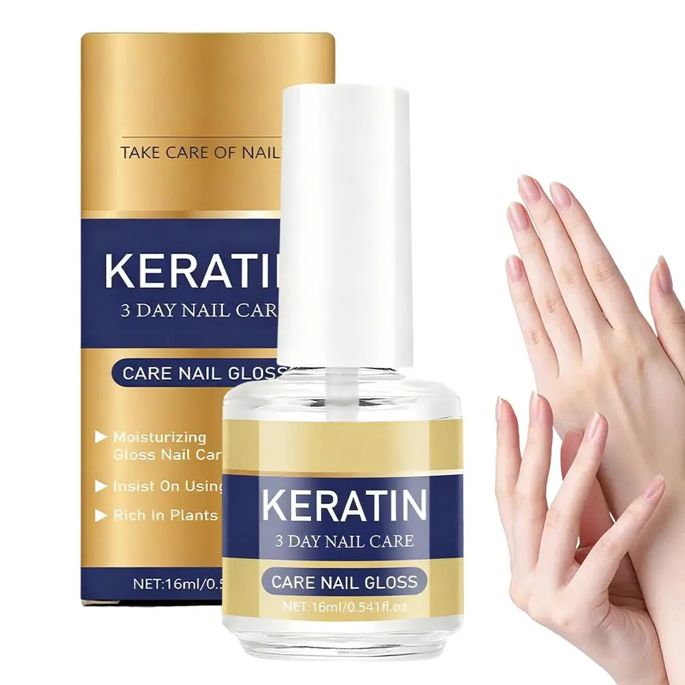 Keratin Nail Care Oil Moisturizing Hand Foot Nails Essence Gloss Repair Thicken Brittle Thin Nourishing Gentle forDry Weak Nail