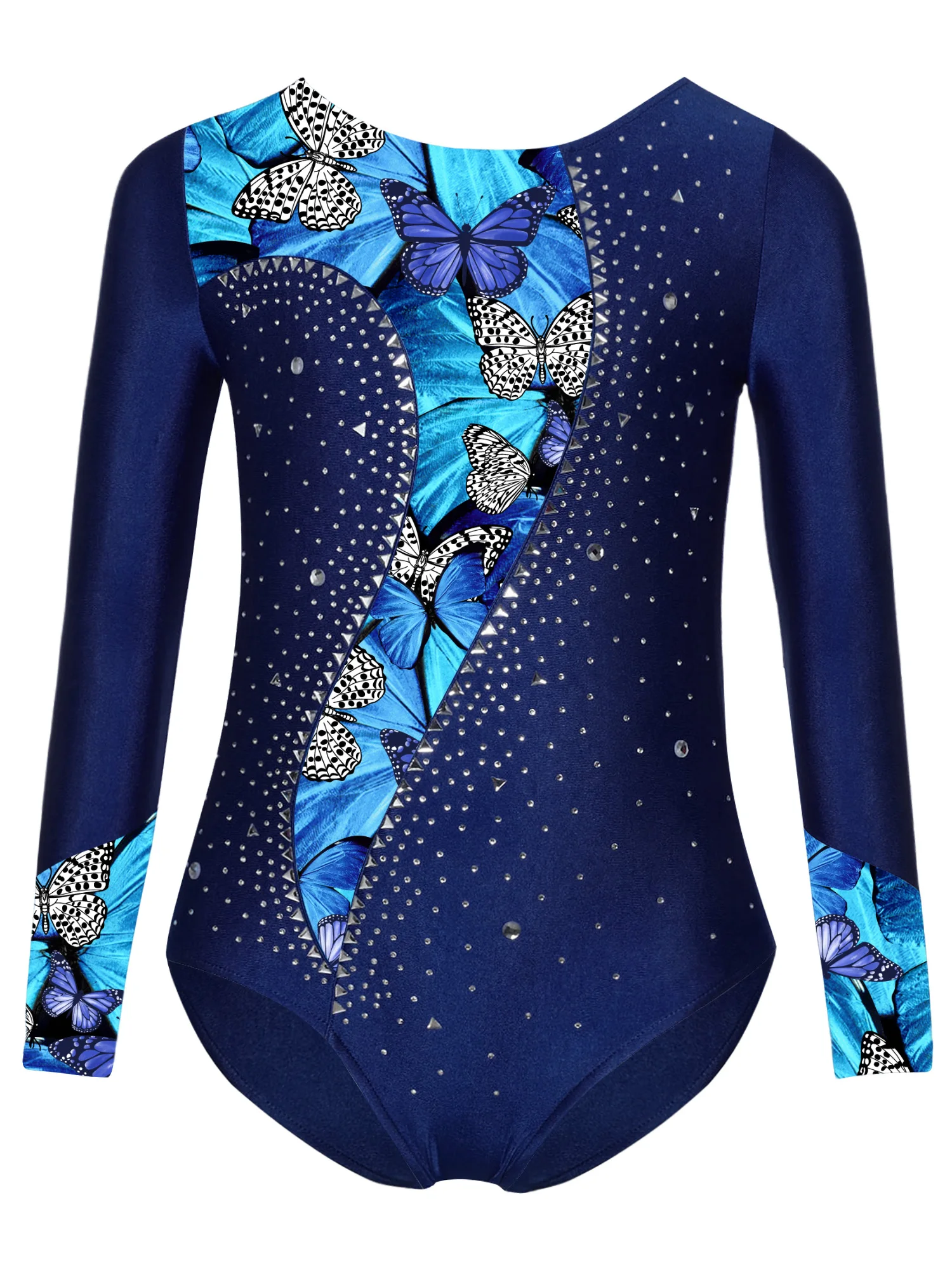 أطفال بنات كم طويل الجمباز ملابس يوتار تجريب ارتداءها مع السراويل مجموعة عصابات رأس رياضية أداء الرقص زي