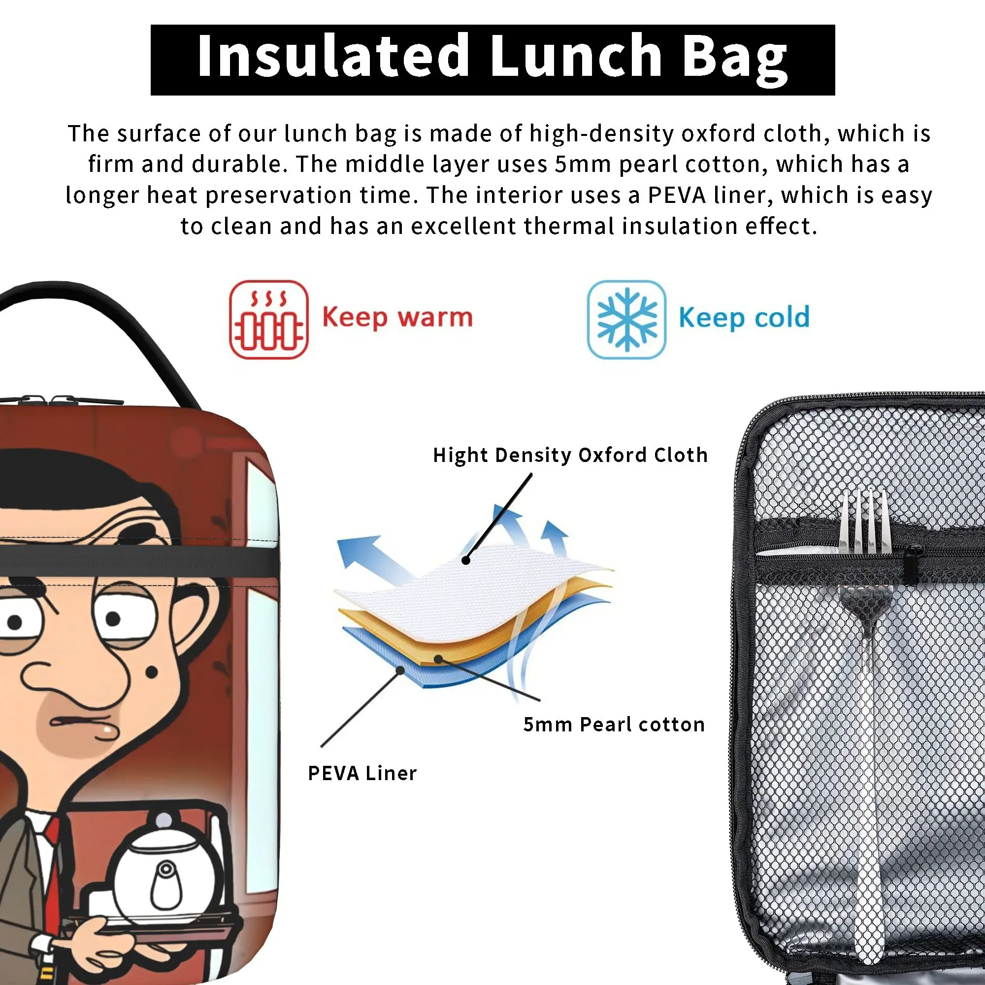 Mr Bean Bolsas térmicas para e - Tote Bag Sublimation reseña y precio