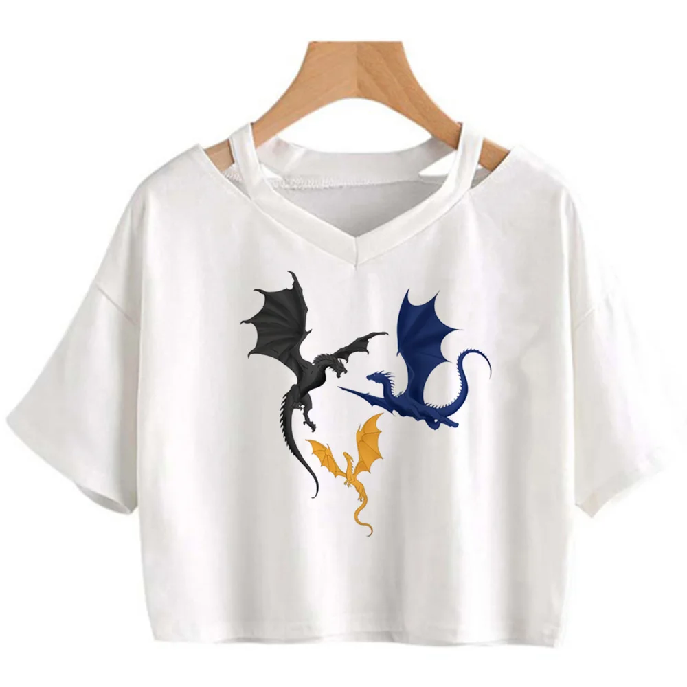 Fourth Wing graphic  goth cyber y2k crop top Female streetwear  Harajuku gothic  cropped