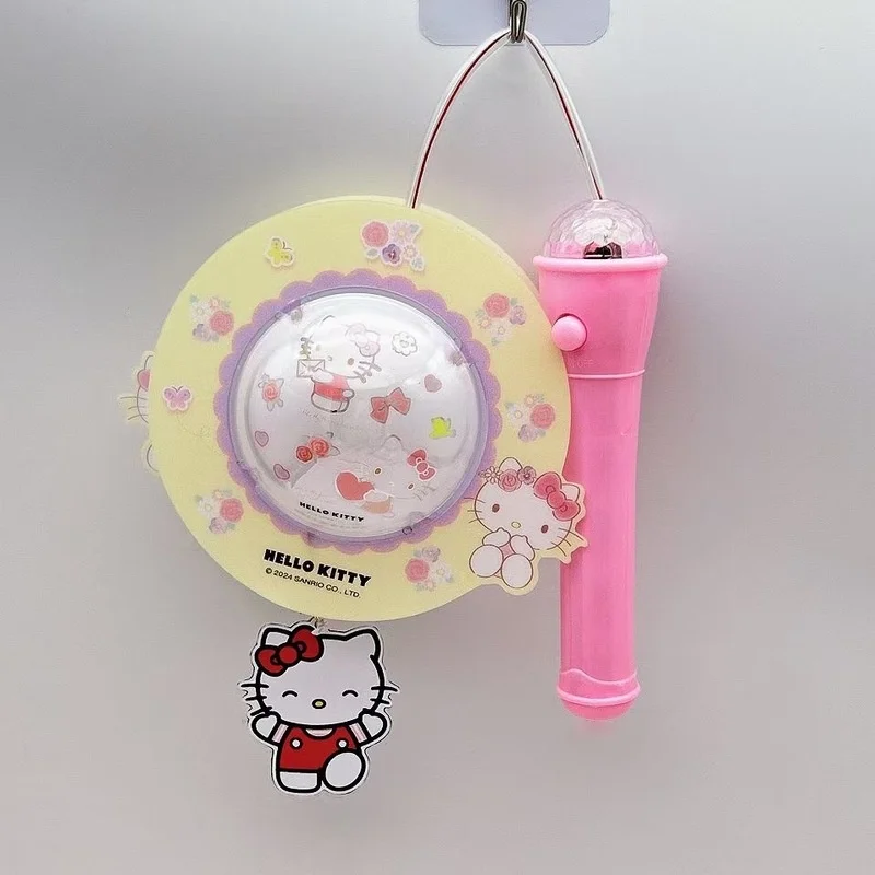 New Sanrio Glowing Portable Lantern For Children With Flash Music Kuromi Hellokitty Cat Melody Lantern Children'S Holiday Gift