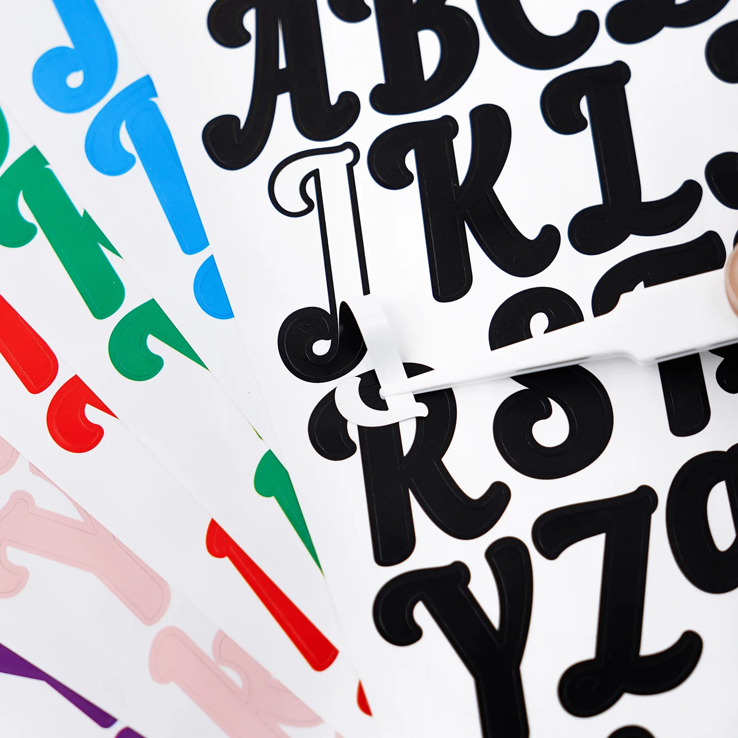 1 Inch Chunky Hand Lettering Alphabet Number Stickers Assorted Colors Vinyl for Diary Planner Craft Decoration