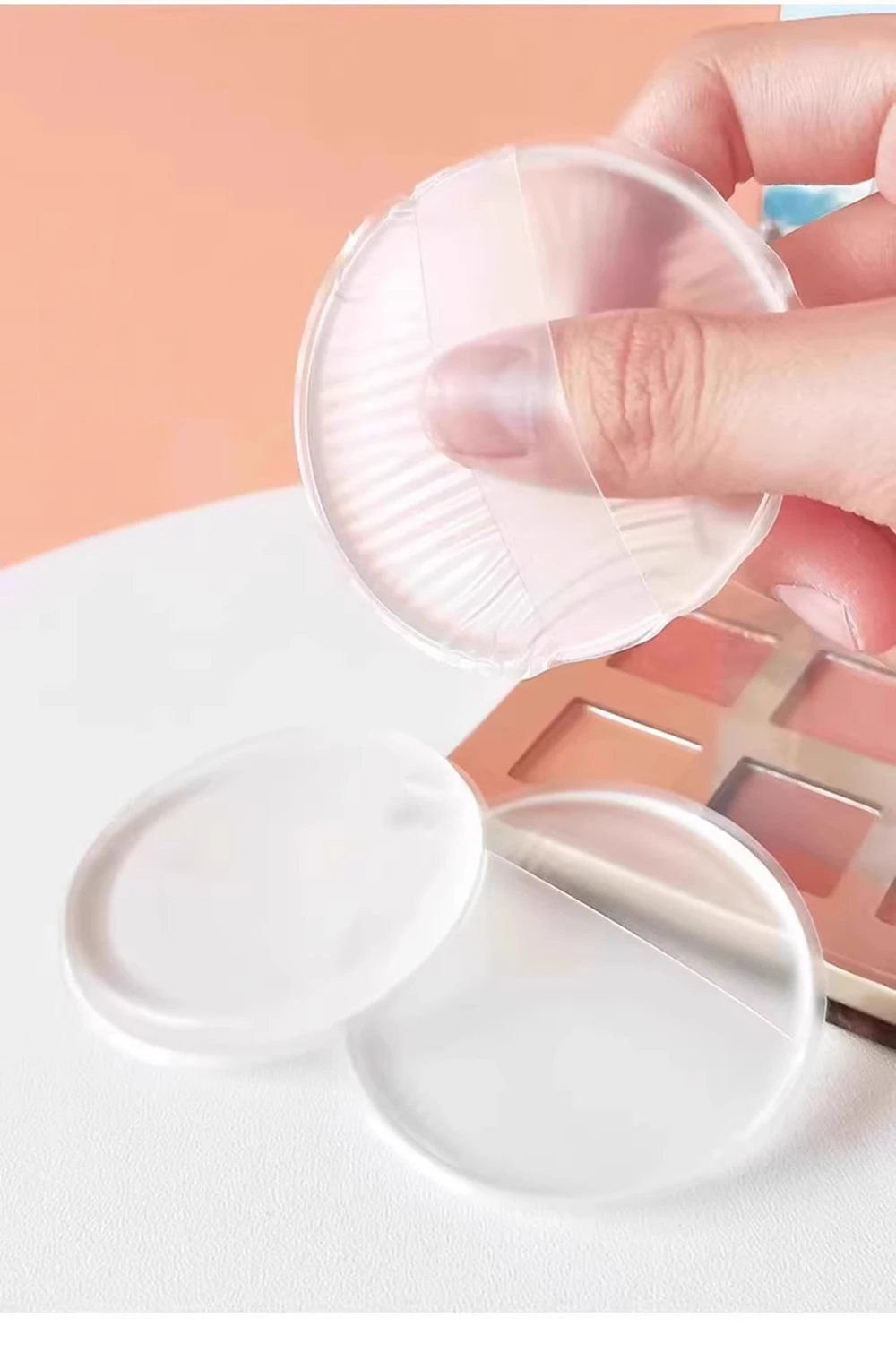 Esponja de sopro de pó de gel de silicone macio para base cosmética facial bb creme sem pó para comer ferramentas de maquiagem de sopro cosmético