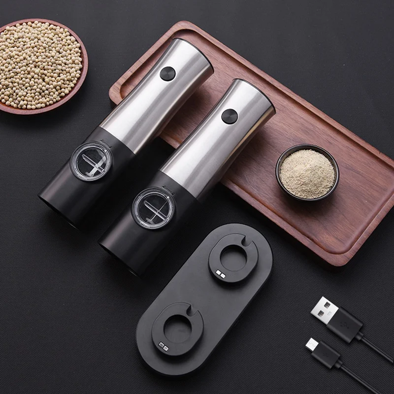 

Multi-Function Electric Pepper Grinder for Home Kitchen Adjustable Rechargeable New Model - Kitchen Gadget for Spices