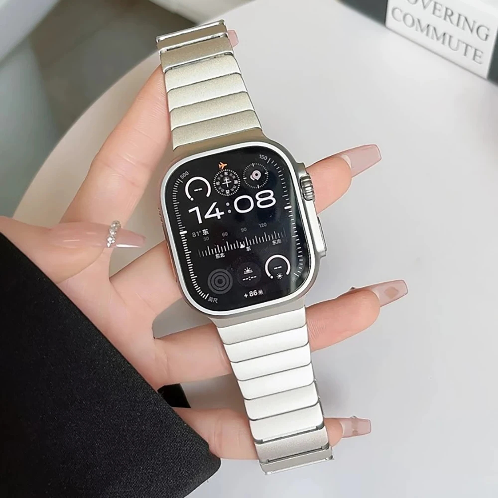 

Браслет из нержавеющей стали для Apple Watch Band Ultra 2 49 мм 46 мм 45 мм 44 мм 42 мм для iWatch Series 10 9 8 7 6 5 se Ремешок Correas