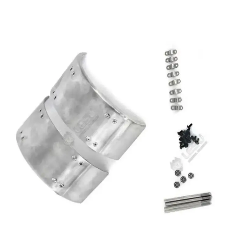 LESU RC 1/14 Simulation Metal Stainless Steel Truck Sand Plate L-1212-B Container Semi-trailer Tractor Truck Dump Truck Fender