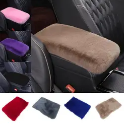 Car Armrest Box Cushion Imitation Rabbit Plush Car Box Arm Cushion Universal Car Interior Decoration