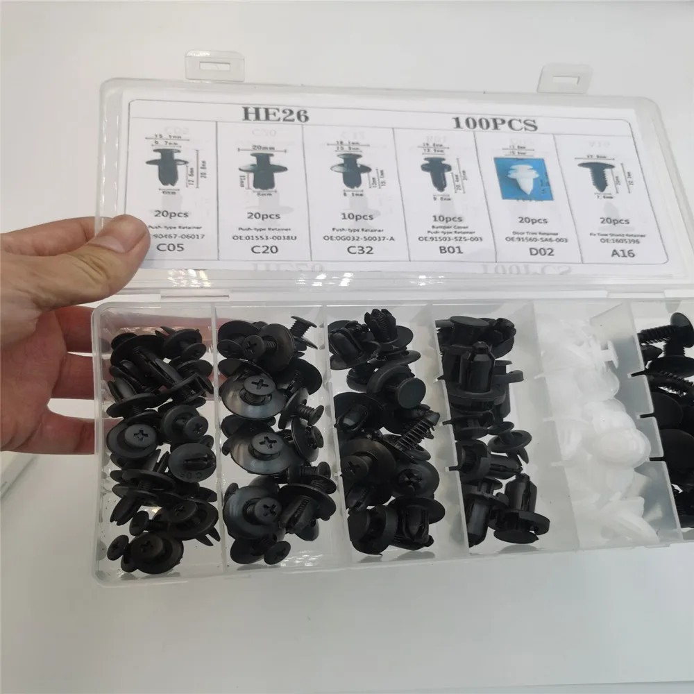 100pcs Auto Fastener Clip For Mazda 2 3 5 6 CX-3 CX-4 CX-5 CX5 CX-7 CX-8 CX-9 Atenza Axela