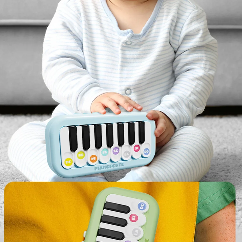 

Beginner Learning Electronic Piano Illuminated Keys Music Instrument Music Toys Portable 3 Different Tones Pocket Piano for Kids