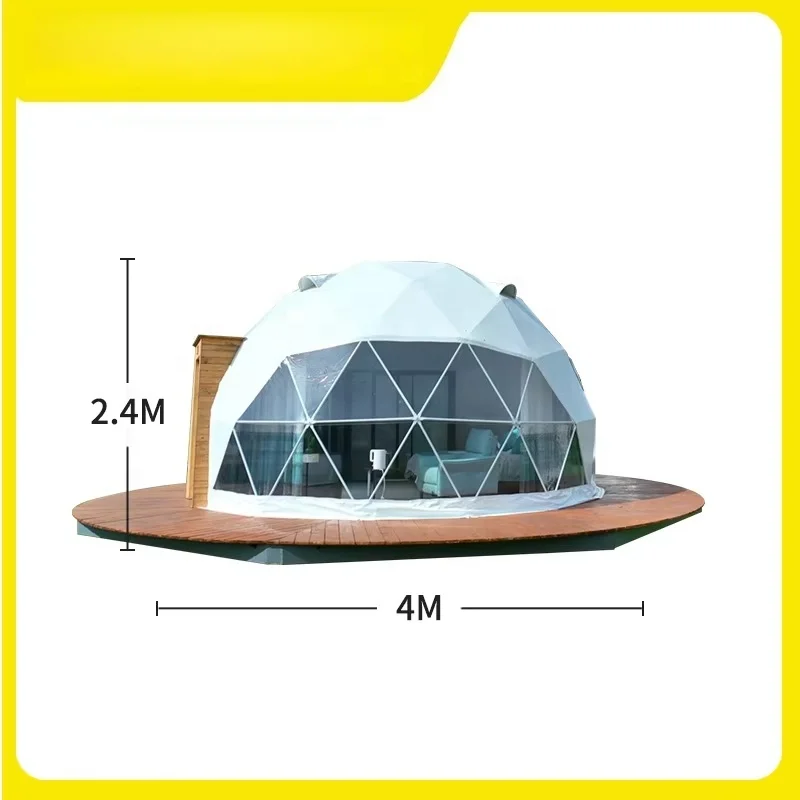 Heavy Duty Steel Frame Geodesic Dome Hotel Tent for Rural Revitalization Holiday Camps and Agricultural Leisure Parks