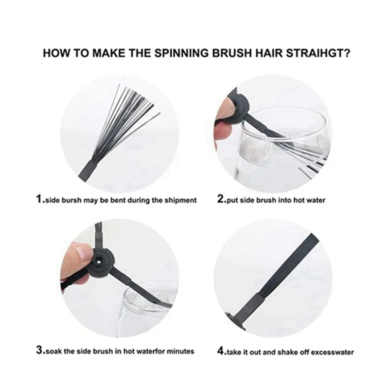 ABUS-2Set الجانب فرشاة ممسحة خرقة فلتر Hepa ل Chuwi Ilife V55 Pro جهاز آلي لتنظيف الأتربة استبدال قطع الغيار